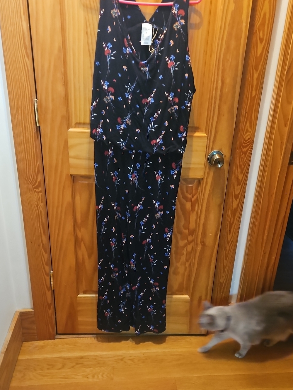 Serra Black Floral Sleeveless V-Neck Jumpsuit